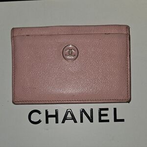 Chanel Blush Pink Leather Card Holder